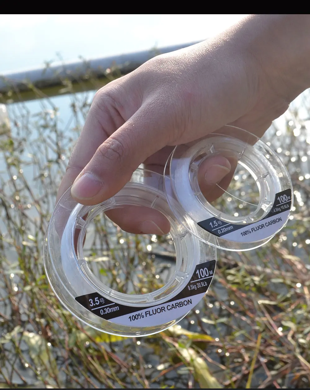 FTK Fishing Line 50M/100M 100% Fluorocarbon Fishing Lines 5.5-130.9LB Carbon Fiber Leader Fly Line Fast Sinking Carp Fishing