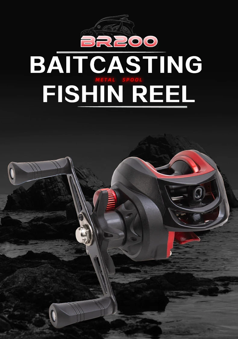 BILLINGS Baitcasting Reel BR Series,7.2:1 Gear Ratio 18+1BB,18LB Max Drag,Shallow Spool,Baitcasting Reel,For Freshwater Saltwate