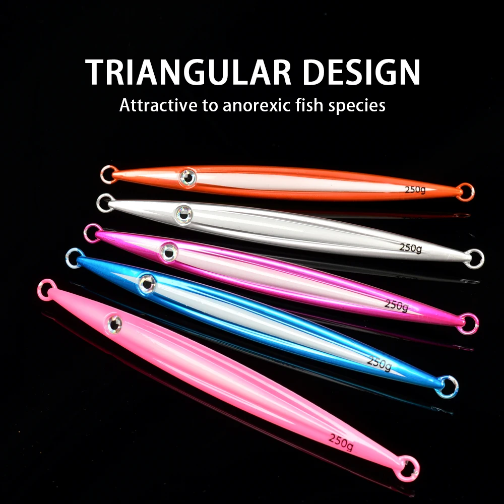 TOLU 150g 200g 250g 300g 400g 500g Large Vertical Metal Jigs Deep Sea Fishing Lure Sinking Saltwater Jigging Lure Hard Bait