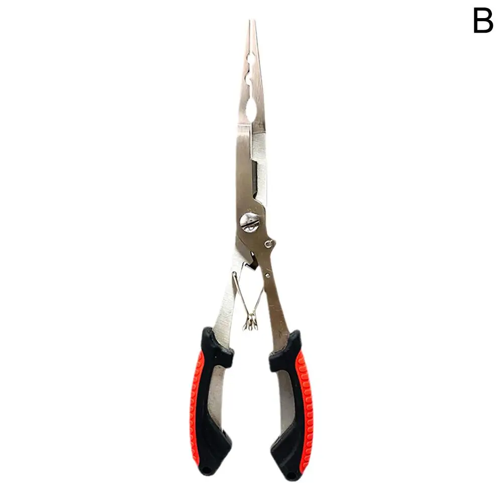 Fishing Pliers Long Nose Steel Hook Remover Cut Fishing Line Fishing Tied Hook Pliers Gripper For Freshwater Saltwater