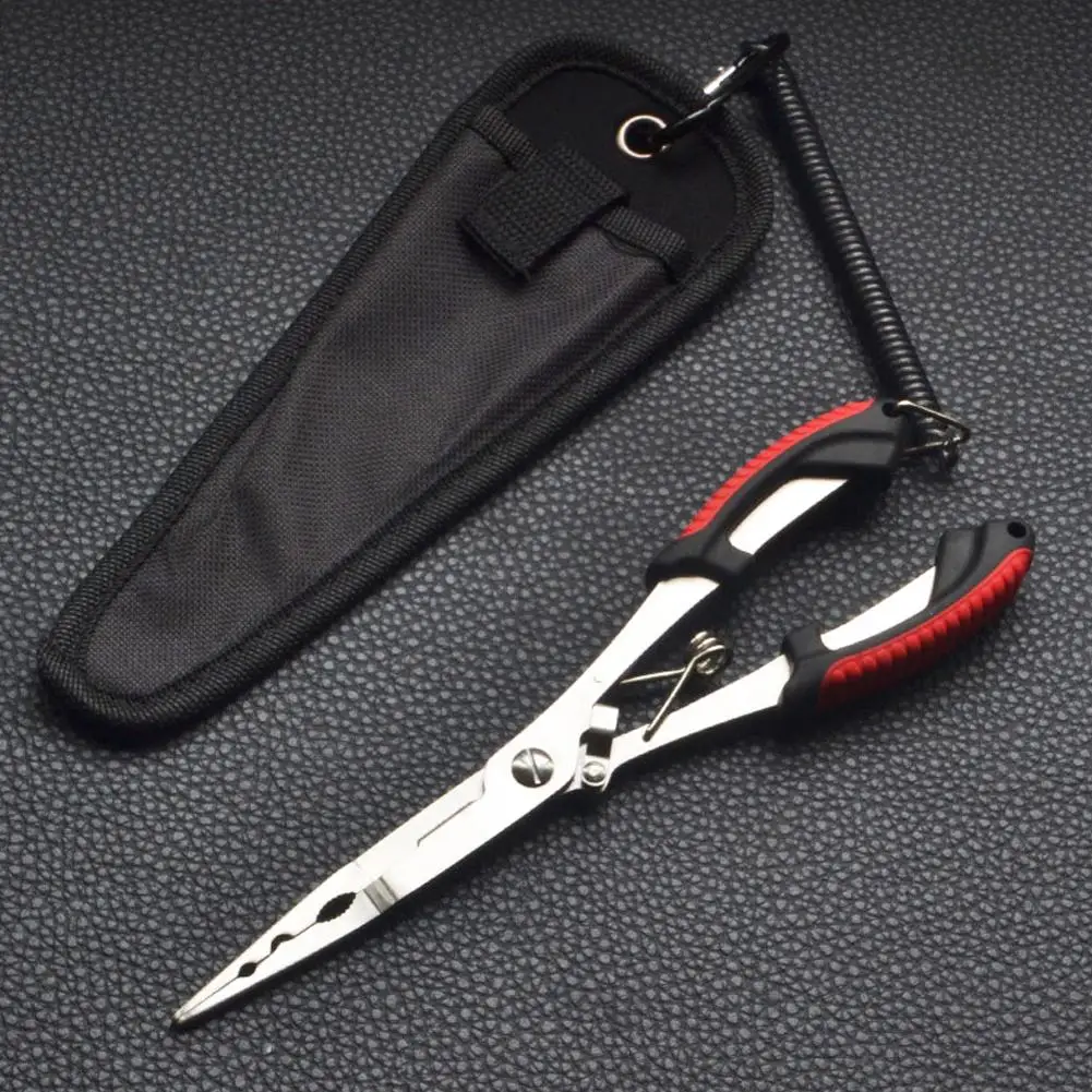 Fishing Pliers Long Nose Steel Hook Remover Cut Fishing Line Fishing Tied Hook Pliers Gripper For Freshwater Saltwater