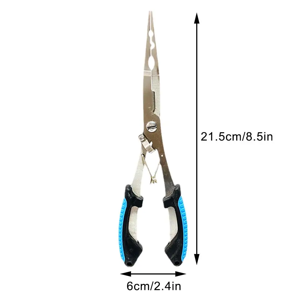 Fishing Pliers Long Nose Steel Hook Remover Cut Fishing Line Fishing Tied Hook Pliers Gripper For Freshwater Saltwater