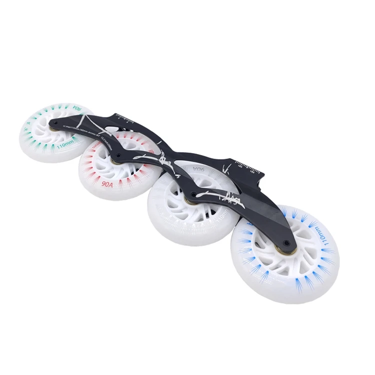 4pcs LED Flash Wheel 60/62/64/68/70/72/76//80mm Inline Skates 90/100/110/125mm Speed Skates Rock Fancy Roller Skates PU Tyres