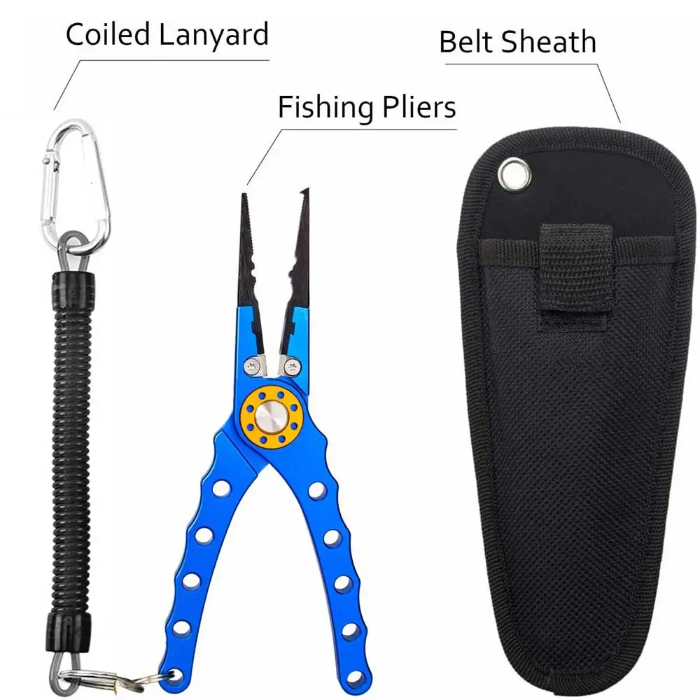 Fishing Pliers Aluminum Alloy scissors Hook Remover 150g 20CM Fishing Tools Line Cutter Multifunctional Knot Fishing Equipment