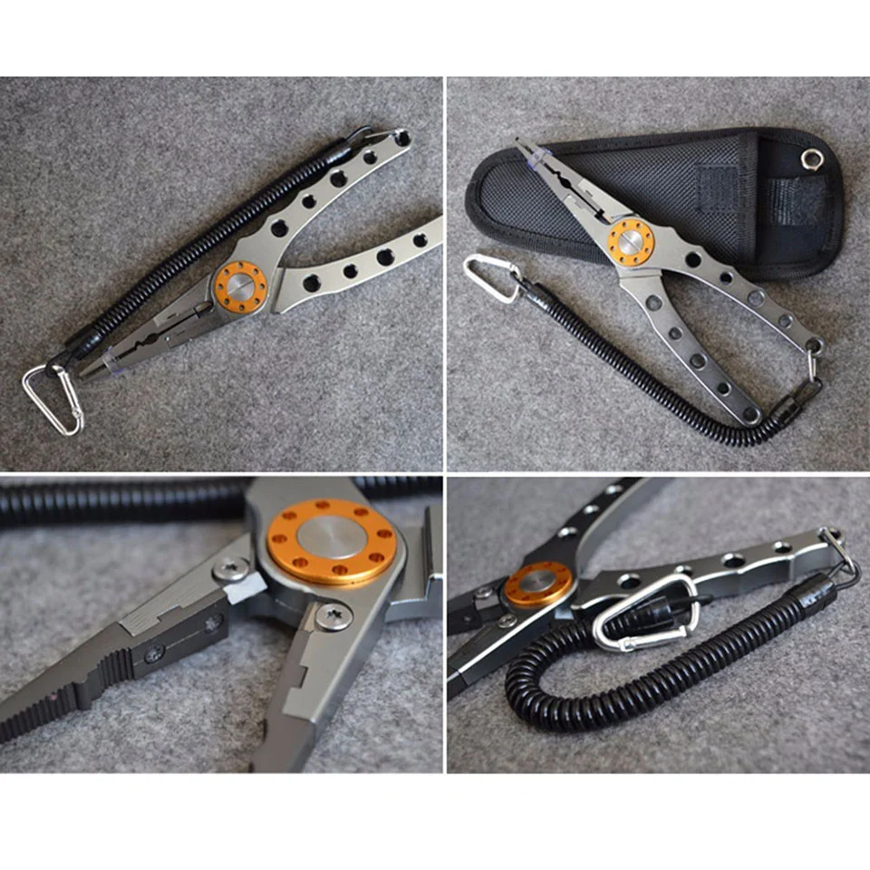 Fishing Pliers Aluminum Alloy scissors Hook Remover 150g 20CM Fishing Tools Line Cutter Multifunctional Knot Fishing Equipment