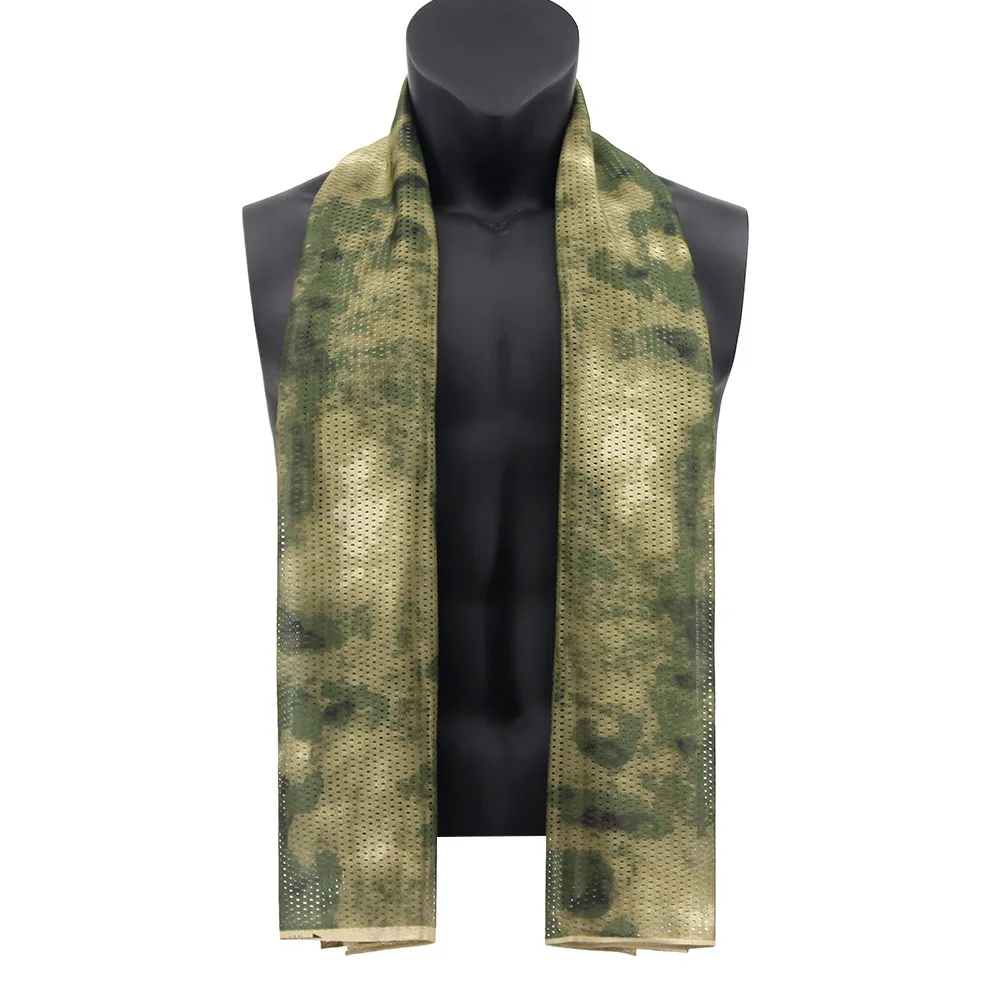 Hunting Mesh Breathable Scarf 165*48cm Tactical Bandana Special Operations Camouflage Face Towel Rifle Camouflage Net