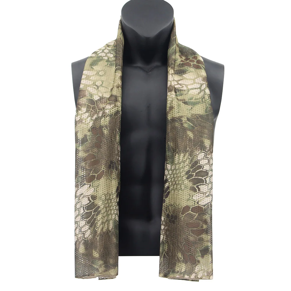 Hunting Mesh Breathable Scarf 165*48cm Tactical Bandana Special Operations Camouflage Face Towel Rifle Camouflage Net