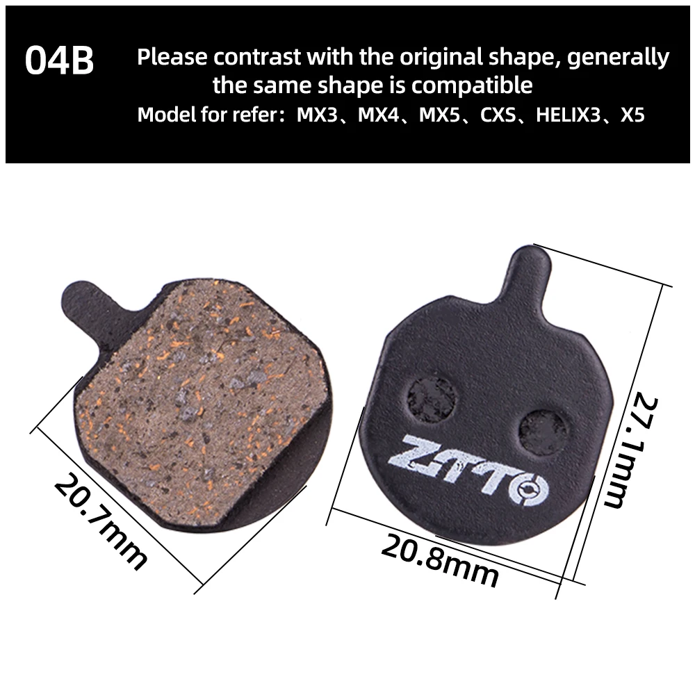 ZTTO 4Pairs MTB Semi Metal BIke Brake Pads Quiet Ceramic For Bicycle Disc Brake M8020 M6100 mt200 Guide Code E9 DB ER MT6 MT4
