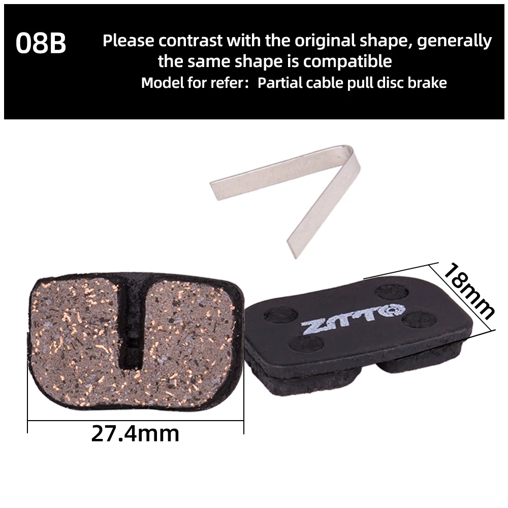 ZTTO 4Pairs MTB Semi Metal BIke Brake Pads Quiet Ceramic For Bicycle Disc Brake M8020 M6100 mt200 Guide Code E9 DB ER MT6 MT4