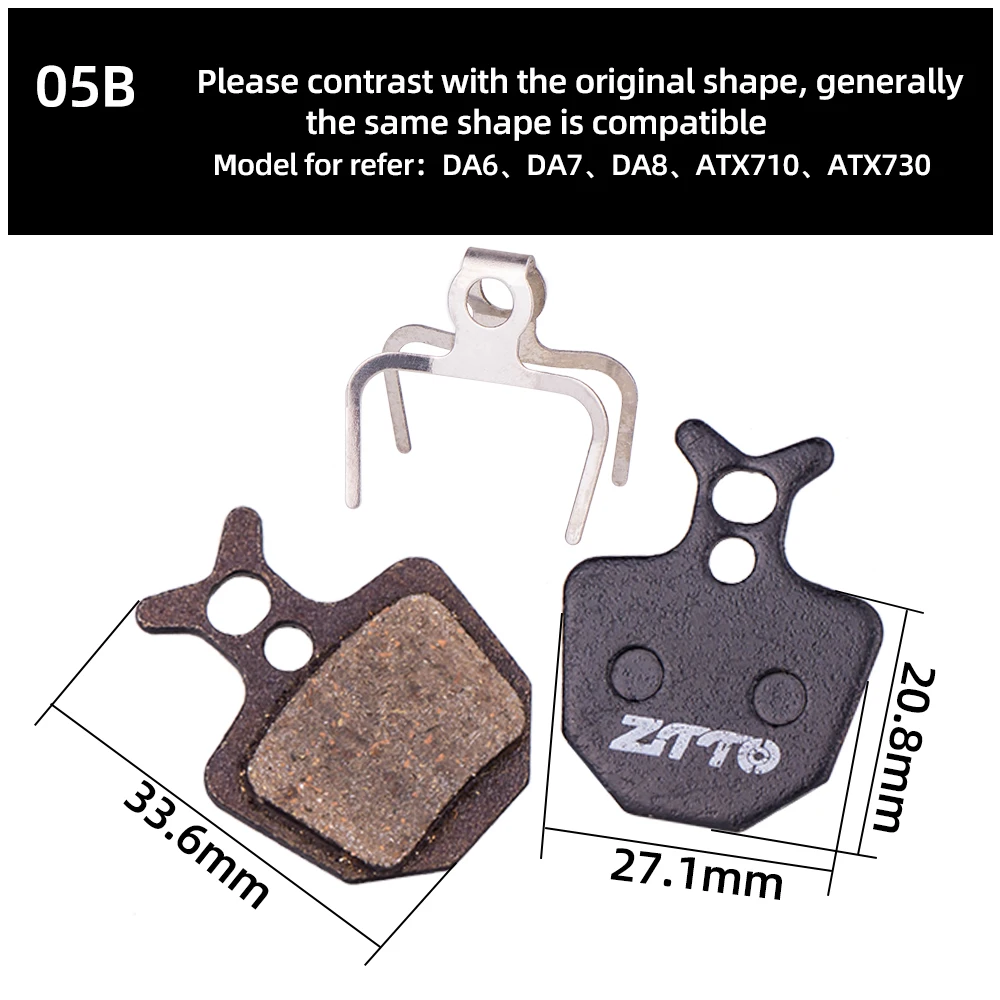 ZTTO 4Pairs MTB Semi Metal BIke Brake Pads Quiet Ceramic For Bicycle Disc Brake M8020 M6100 mt200 Guide Code E9 DB ER MT6 MT4