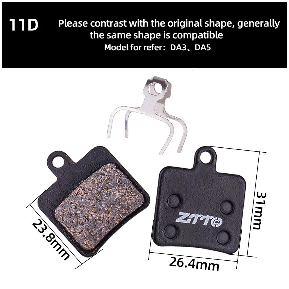ZTTO 4Pairs MTB Semi Metal BIke Brake Pads Quiet Ceramic For Bicycle Disc Brake M8020 M6100 mt200 Guide Code E9 DB ER MT6 MT4
