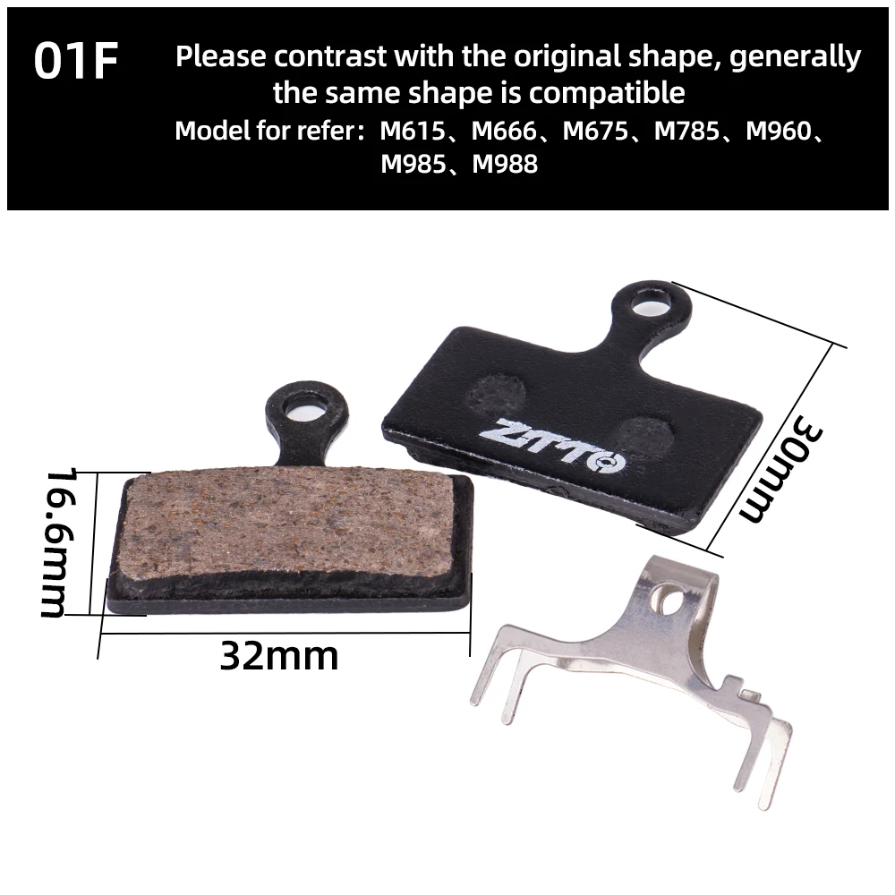 ZTTO 4Pairs MTB Semi Metal BIke Brake Pads Quiet Ceramic For Bicycle Disc Brake M8020 M6100 mt200 Guide Code E9 DB ER MT6 MT4