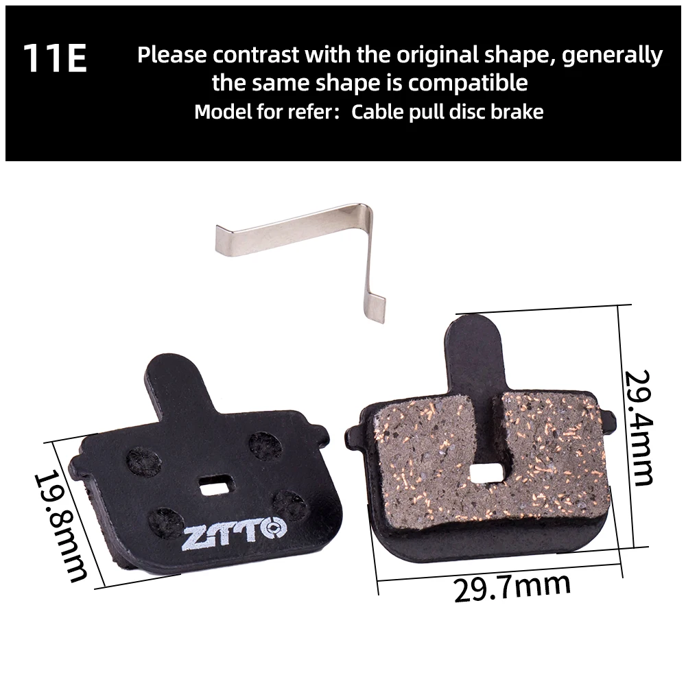 ZTTO 4Pairs MTB Semi Metal BIke Brake Pads Quiet Ceramic For Bicycle Disc Brake M8020 M6100 mt200 Guide Code E9 DB ER MT6 MT4