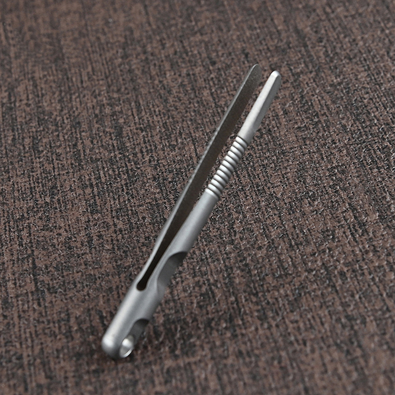 Outdoor Mini Titanium Alloy Professional Tweezers TC4 Clamp Portable Tweezers Clamp Wilderness Survival Small Tool Keychain