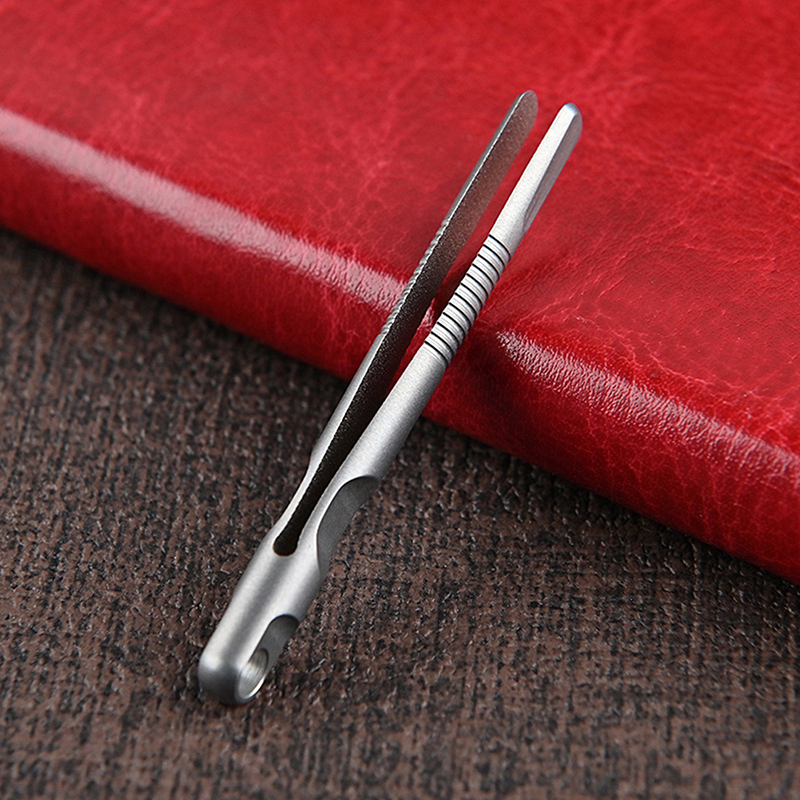Outdoor Mini Titanium Alloy Professional Tweezers TC4 Clamp Portable Tweezers Clamp Wilderness Survival Small Tool Keychain