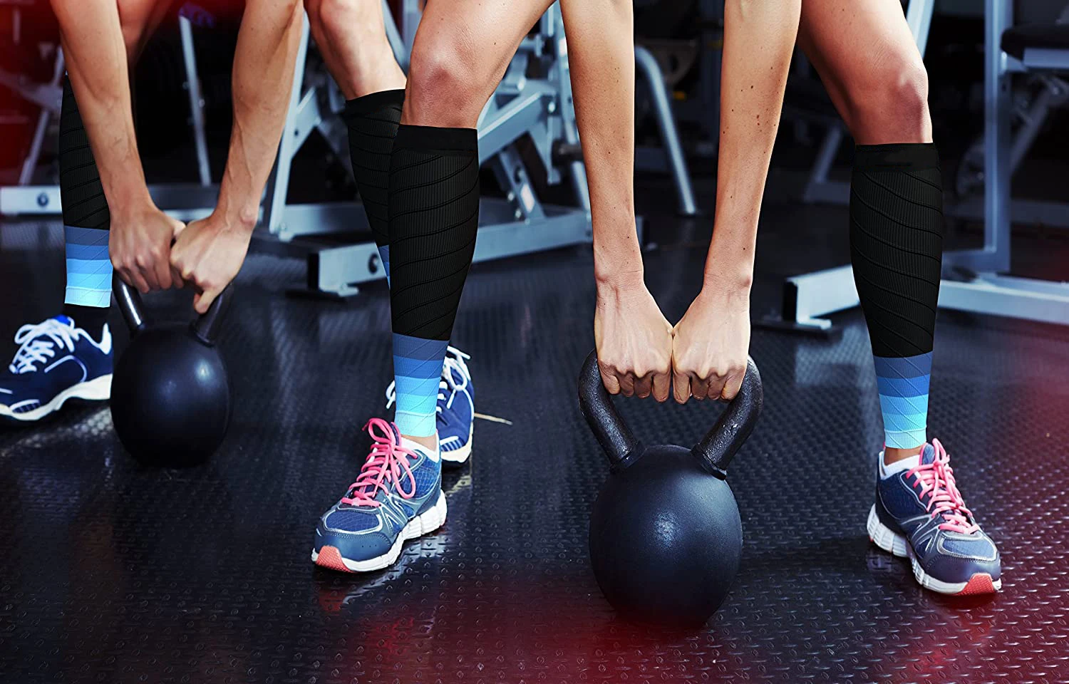 1Pair Sports Calf Compression Sleeves Calf Cramp Shin Splint Support Leg Compression Socks for Pain Relief,Running,Work,Travel
