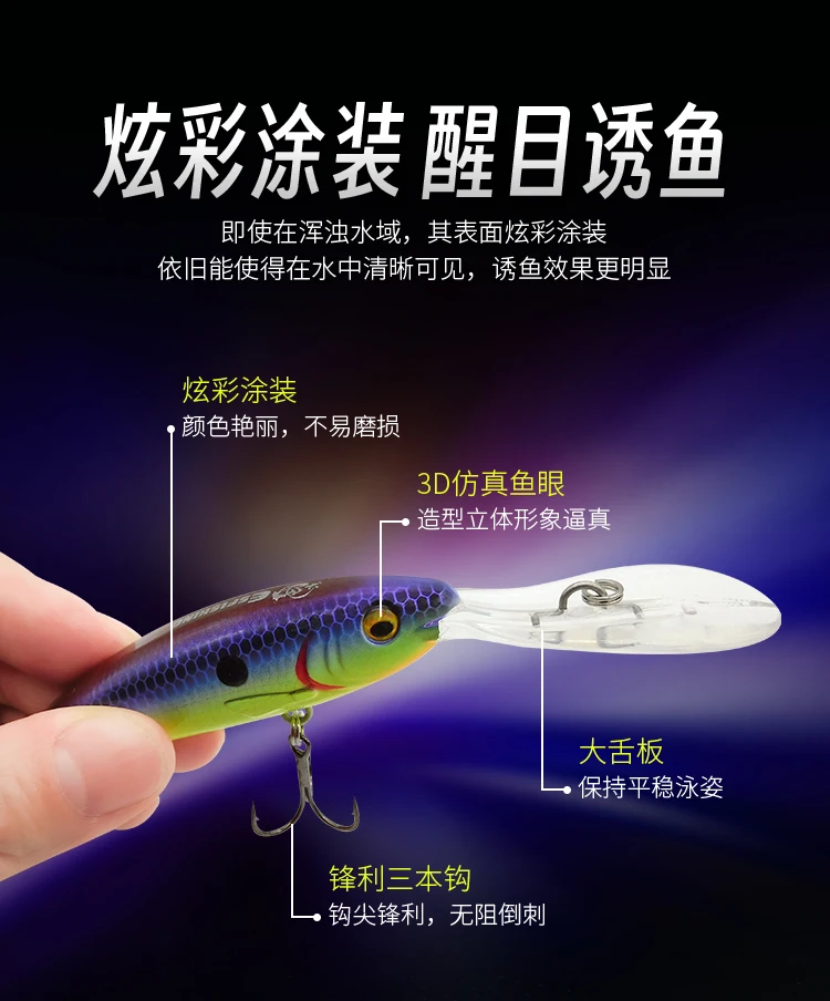 ESFISHING Fishing Lures Wobbler Fo Pike Fishing Baits 90mm 16g Easy Sprinter Floating Minnow