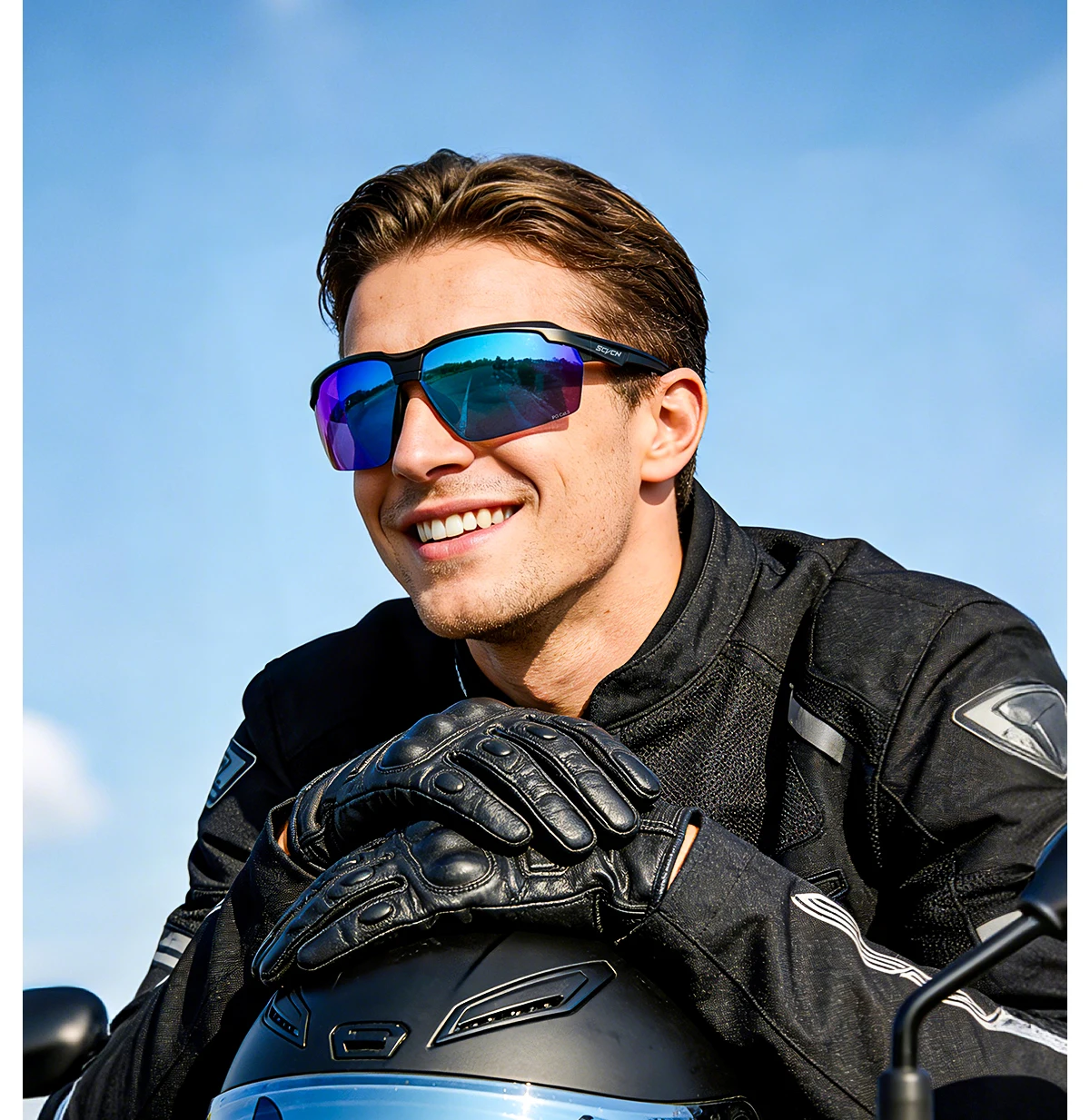 SCVCN Cycling Glasses Polarised Sunglasses Sports Glasses MTB Glasses Cycling Glasses Men Road Bike for Women Cycle Goggles