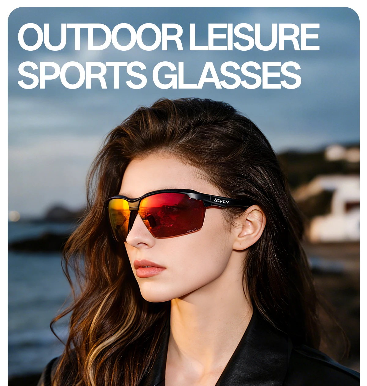 SCVCN Cycling Glasses Polarised Sunglasses Sports Glasses MTB Glasses Cycling Glasses Men Road Bike for Women Cycle Goggles