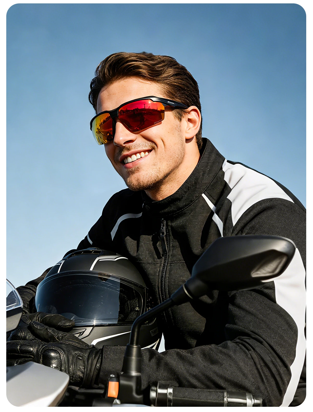 SCVCN Cycling Glasses Polarised Sunglasses Sports Glasses MTB Glasses Cycling Glasses Men Road Bike for Women Cycle Goggles