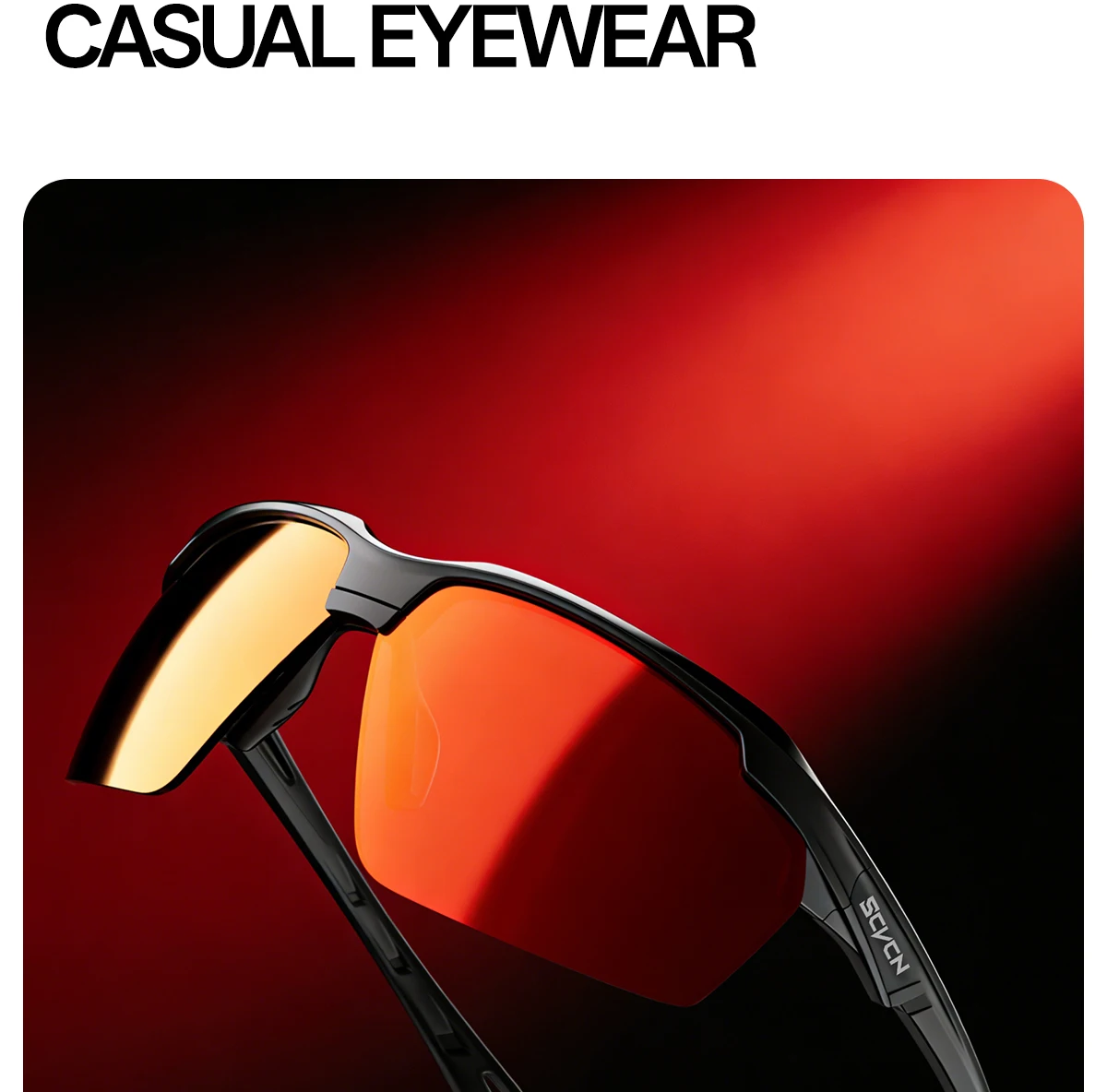 SCVCN Cycling Glasses Polarised Sunglasses Sports Glasses MTB Glasses Cycling Glasses Men Road Bike for Women Cycle Goggles