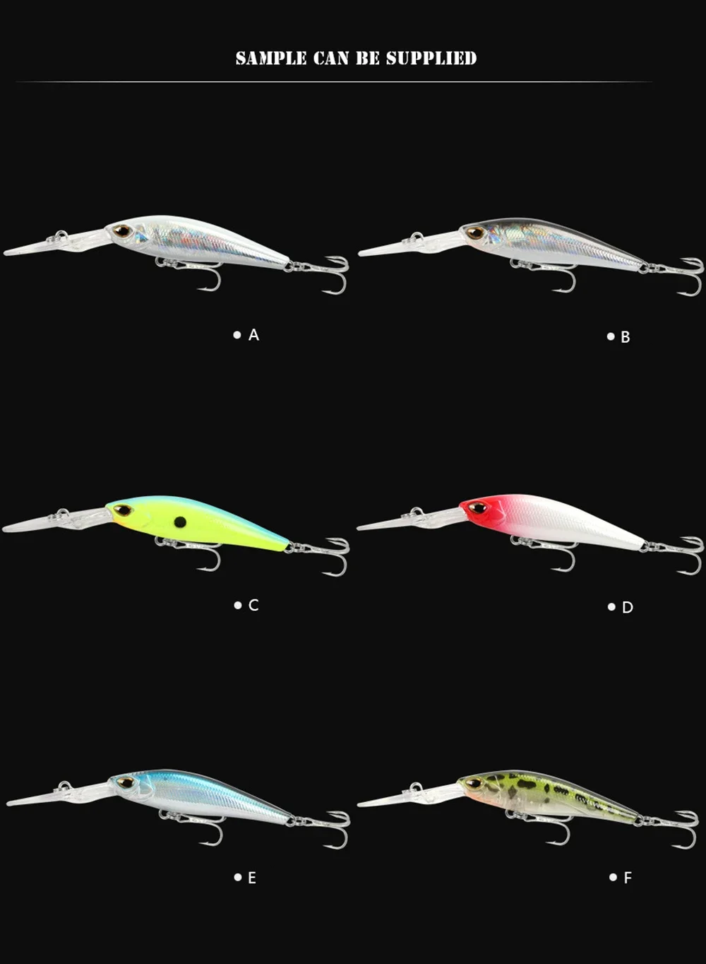 Fishing Lure Long Lip Minnow Wobbler Lure 6cm 6g Deep Diving Floating Jerkbait Swimbait Artificial Hard Bait Trout Bass Bait