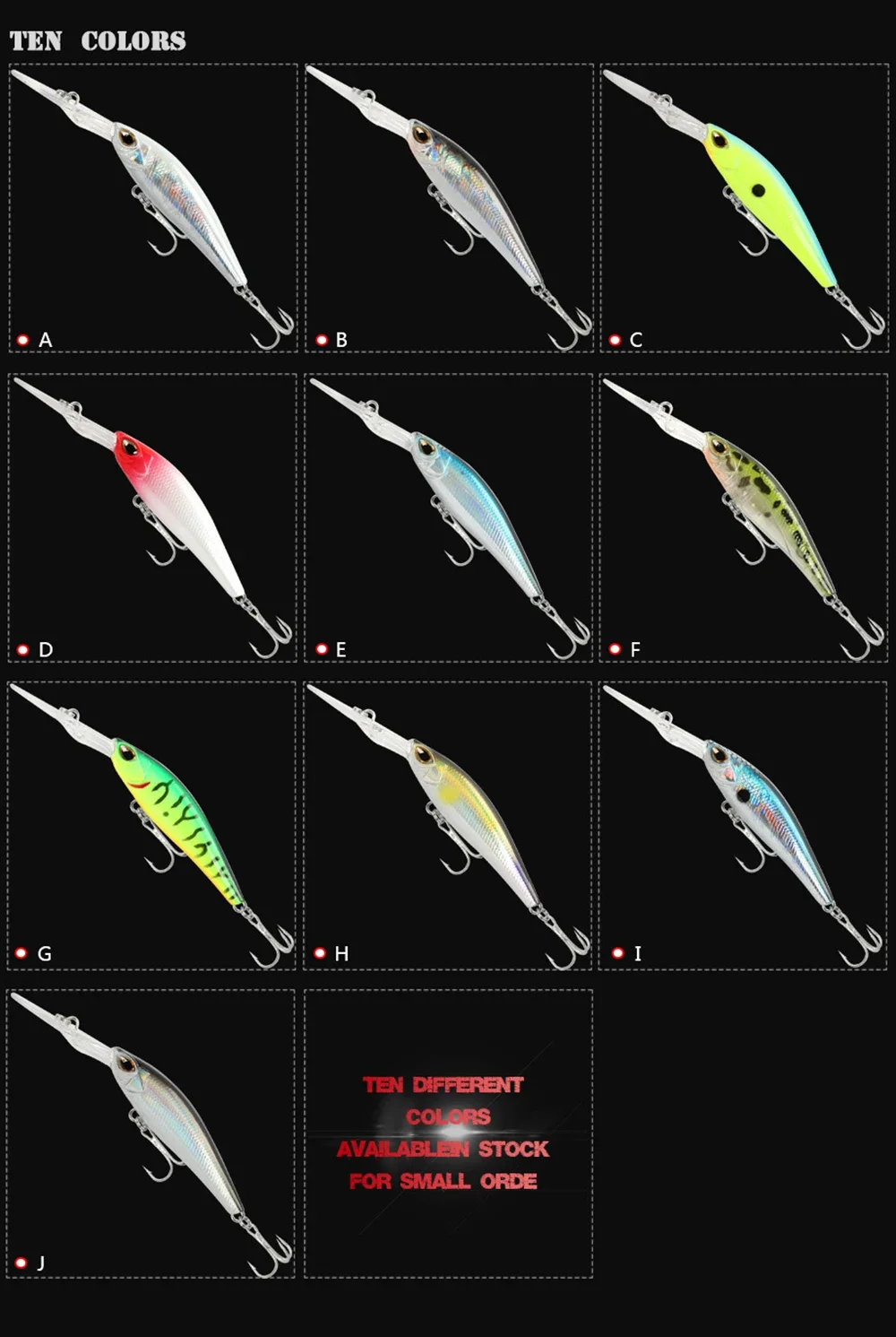 Fishing Lure Long Lip Minnow Wobbler Lure 6cm 6g Deep Diving Floating Jerkbait Swimbait Artificial Hard Bait Trout Bass Bait