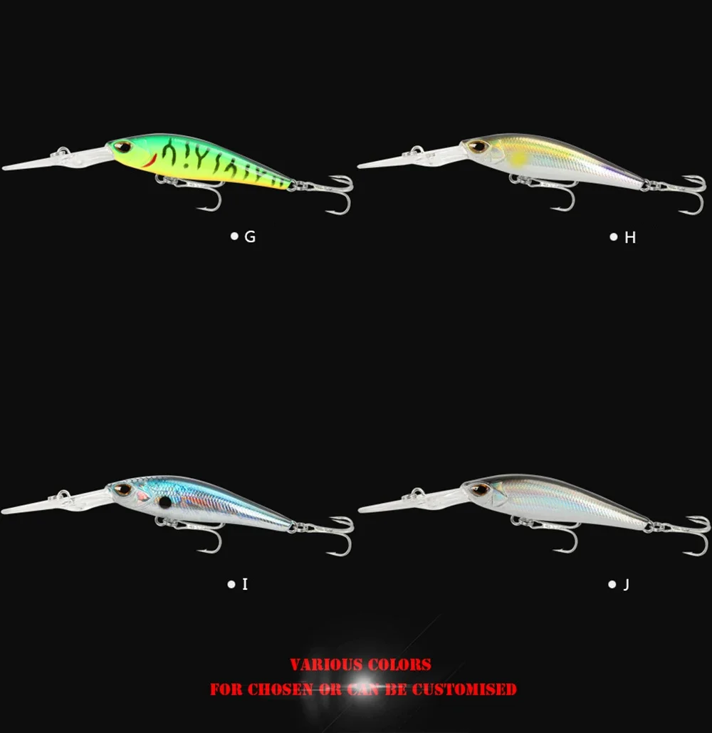 Fishing Lure Long Lip Minnow Wobbler Lure 6cm 6g Deep Diving Floating Jerkbait Swimbait Artificial Hard Bait Trout Bass Bait