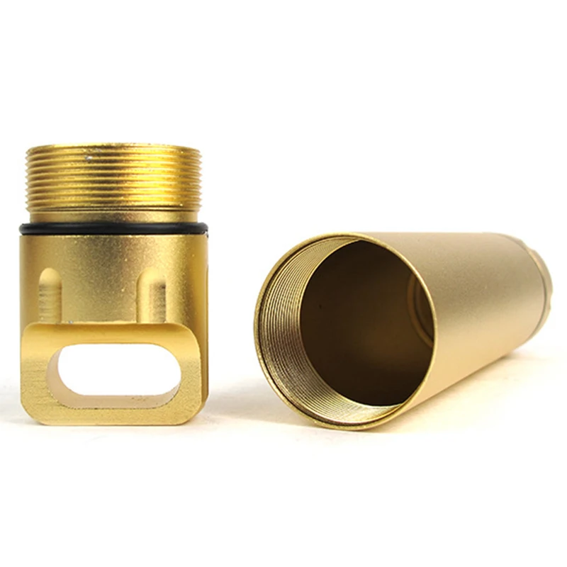 Portable Waterproof Capsule Seal Bottle Aluminum Alloy Outdoor Survival Pill Box Multifunctional Container Sealed Tank Canister