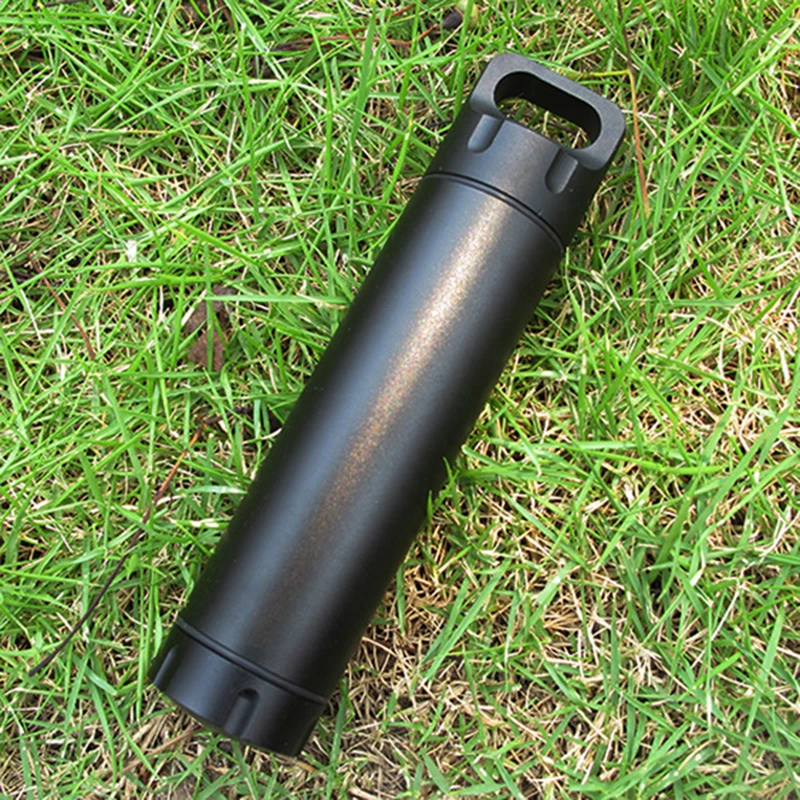 Portable Waterproof Capsule Seal Bottle Aluminum Alloy Outdoor Survival Pill Box Multifunctional Container Sealed Tank Canister