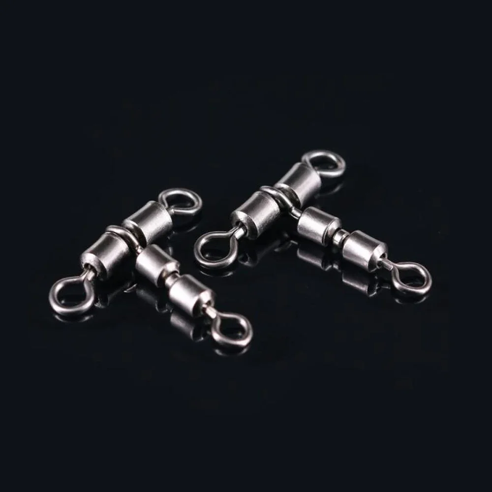 DNDYUJU 10pcs Fishing Swivels Solid Connector High Speed Double Rolling Triangle Joint Fishing Accessories For Fishing Hook