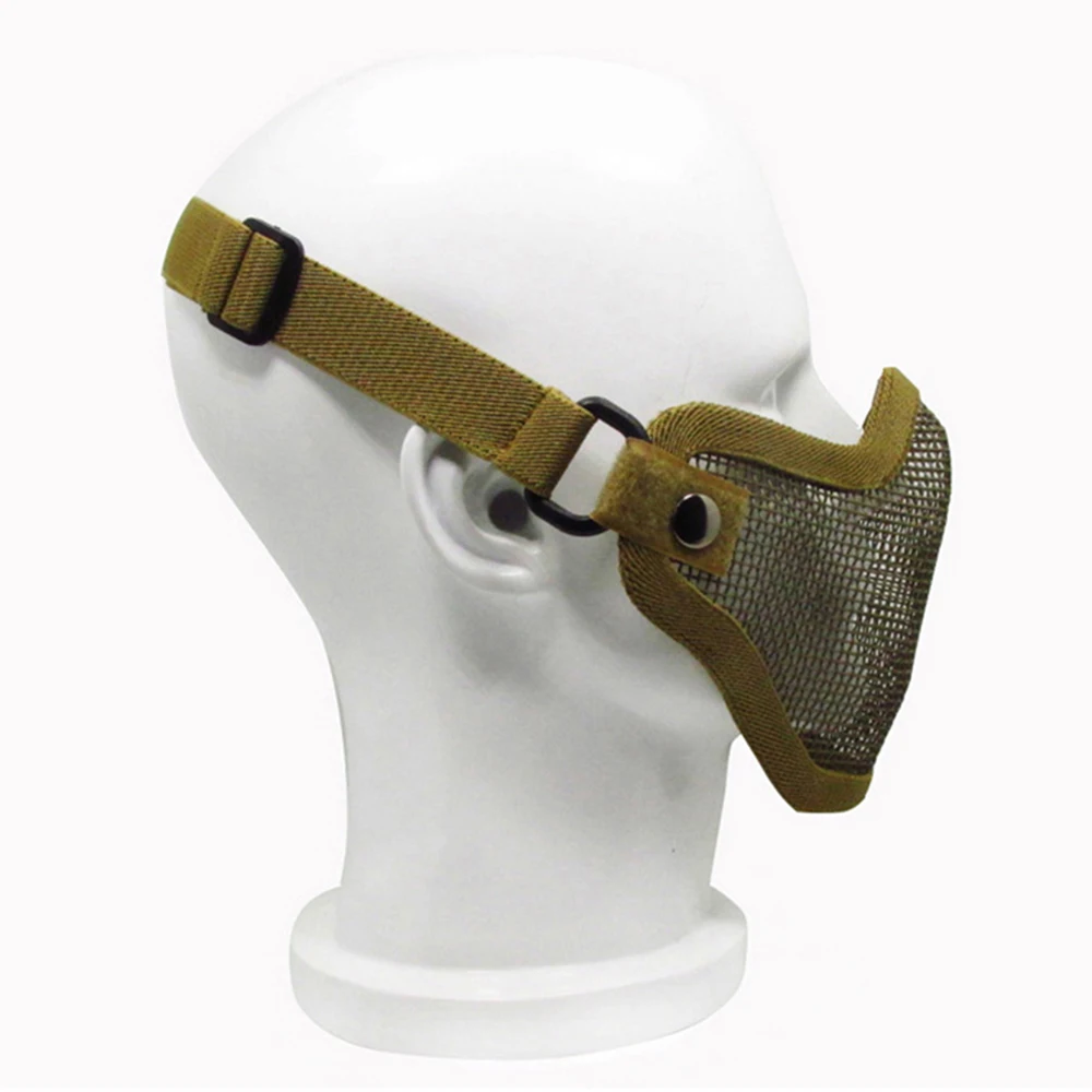 Field Wargame Tribal Mask Net Metal MeshHalf Face Hunting Tactical Protective Mask