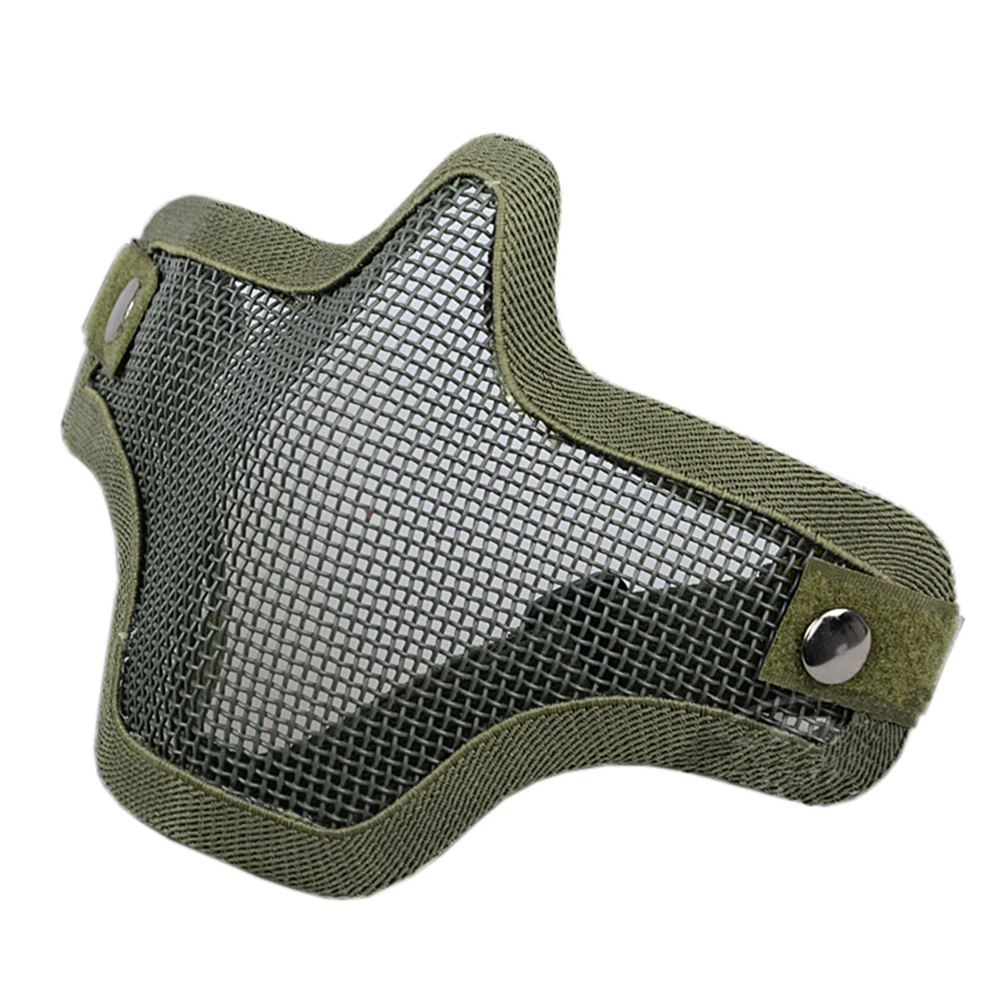 Field Wargame Tribal Mask Net Metal MeshHalf Face Hunting Tactical Protective Mask