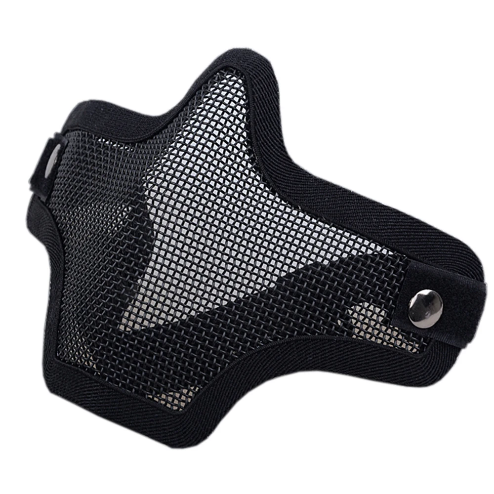 Field Wargame Tribal Mask Net Metal MeshHalf Face Hunting Tactical Protective Mask