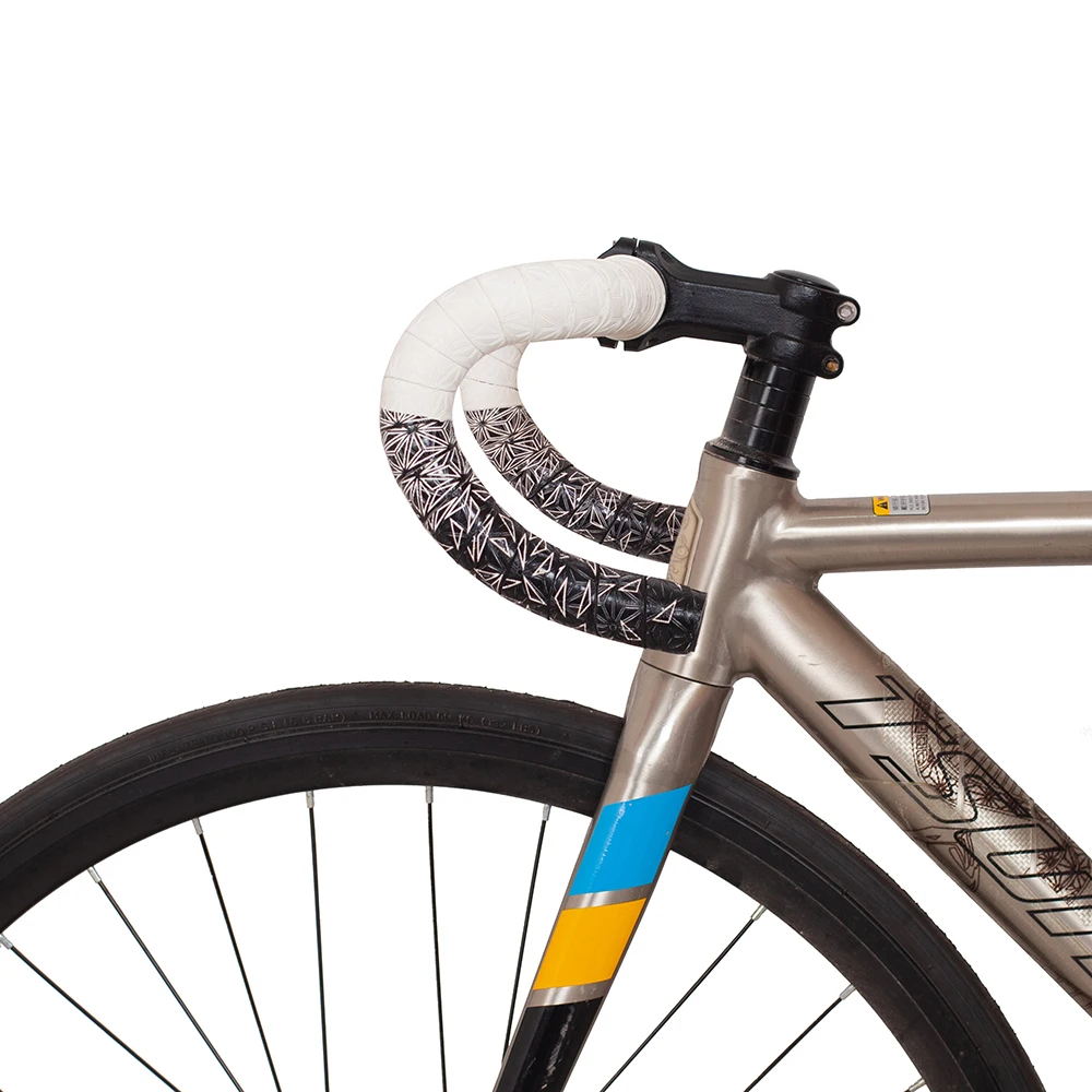 1pair New Bike Tape Double-Color Road Bicycle Chrysanthemum Pattern Bar Tape EVA+PU Oft Anti-Vibration Wrap Tape Durable Bartape