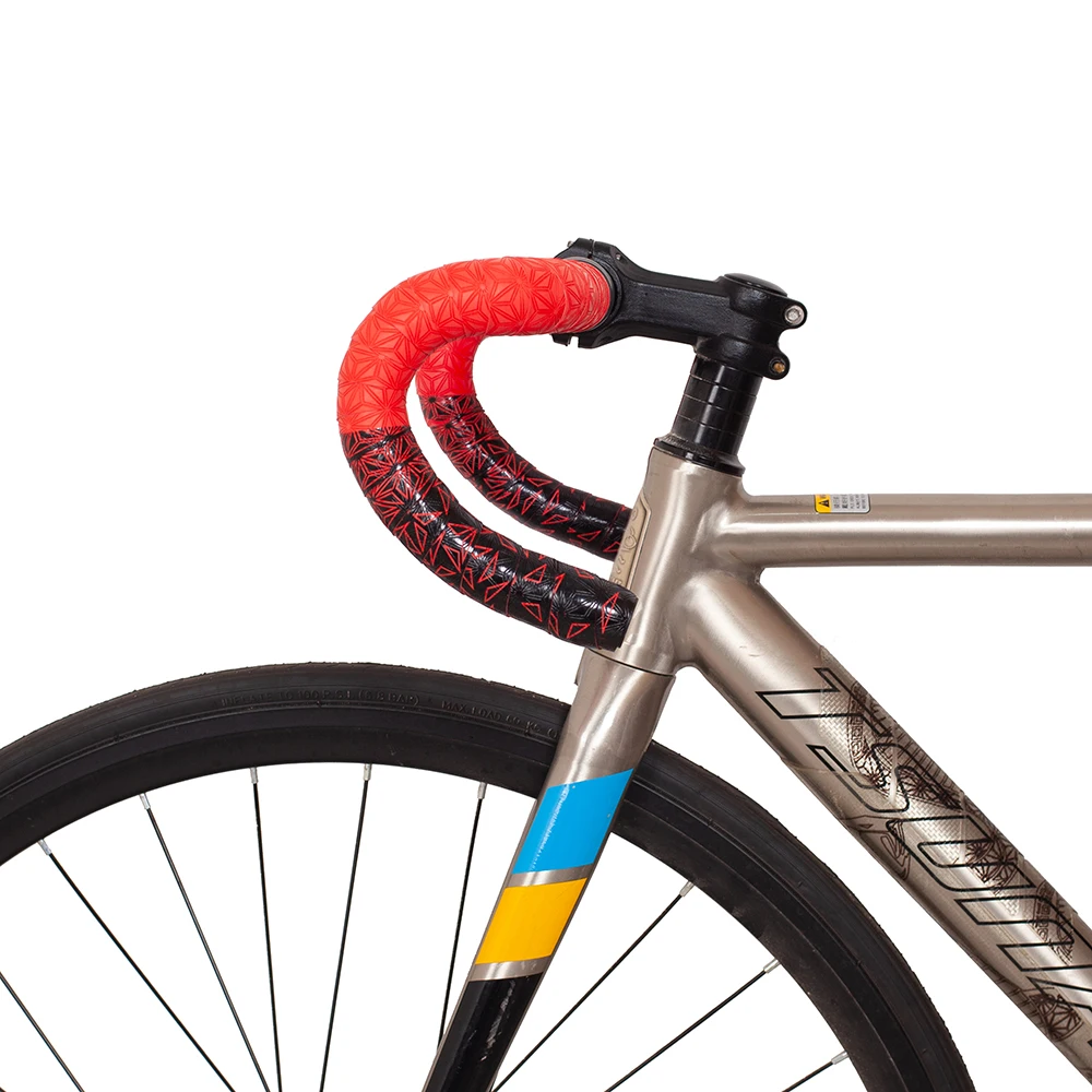 1pair New Bike Tape Double-Color Road Bicycle Chrysanthemum Pattern Bar Tape EVA+PU Oft Anti-Vibration Wrap Tape Durable Bartape