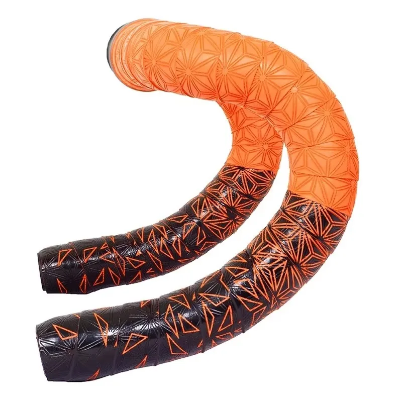 1pair New Bike Tape Double-Color Road Bicycle Chrysanthemum Pattern Bar Tape EVA+PU Oft Anti-Vibration Wrap Tape Durable Bartape