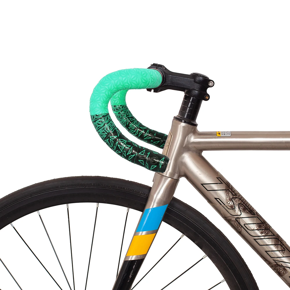1pair New Bike Tape Double-Color Road Bicycle Chrysanthemum Pattern Bar Tape EVA+PU Oft Anti-Vibration Wrap Tape Durable Bartape