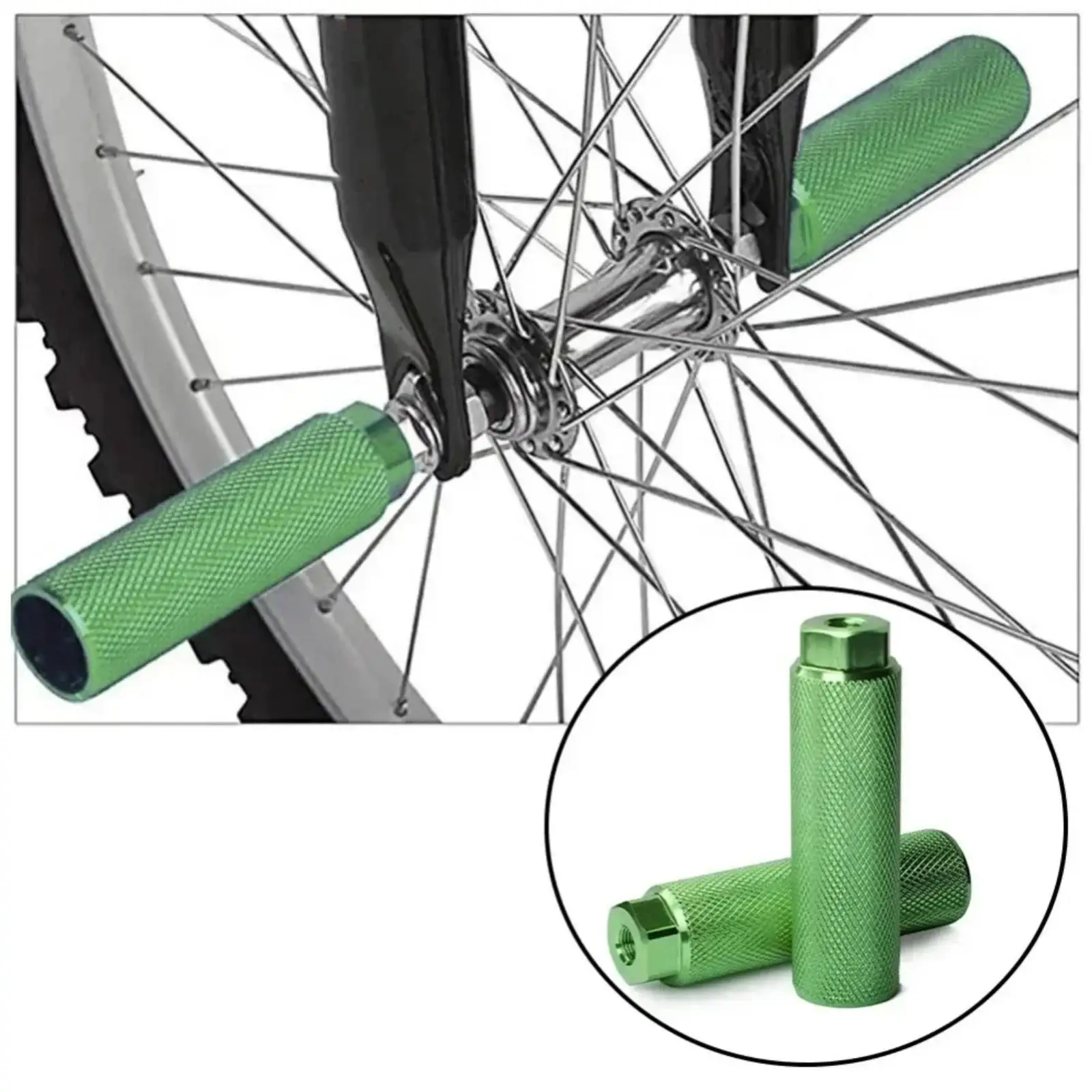 DOMEN Bike Pegs Aluminum Alloy Anti Skid Lead Foot For BMX Bike Fit 3/8'' Axle Footrest-Lever Bike Pegs Bicycle Accessories