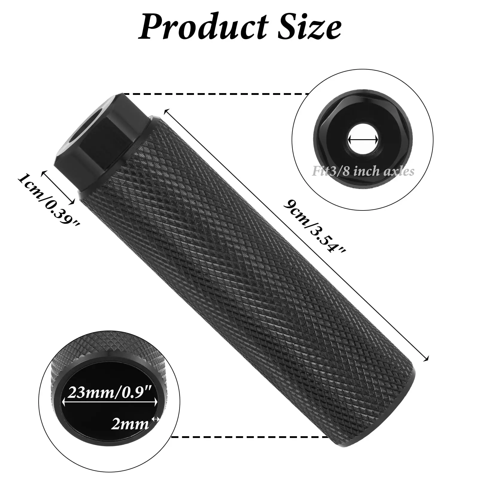 DOMEN Bike Pegs Aluminum Alloy Anti Skid Lead Foot For BMX Bike Fit 3/8'' Axle Footrest-Lever Bike Pegs Bicycle Accessories