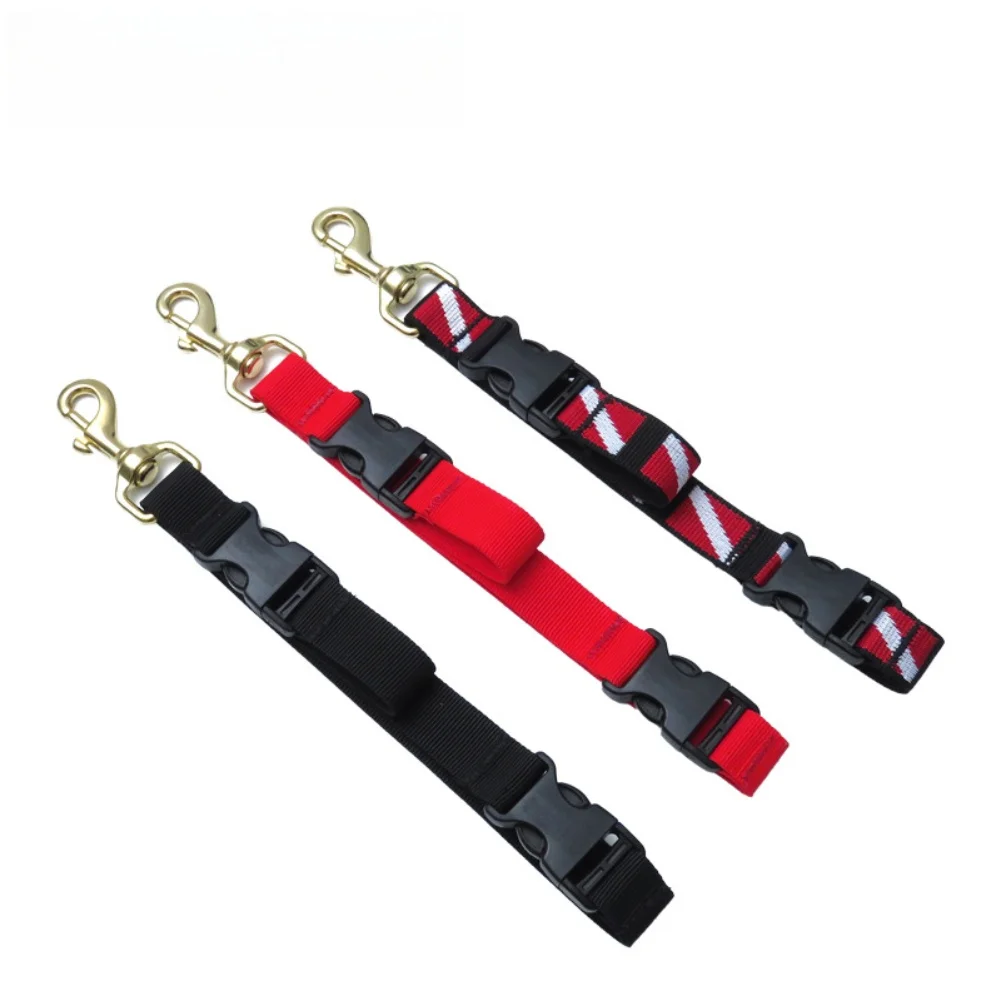 Scuba Diving Lanyard Clip 255x25mm Webbings Strap Buckles Fin Frog Shoe Lifting Rope Clasp For BCD Side Mount For Diving