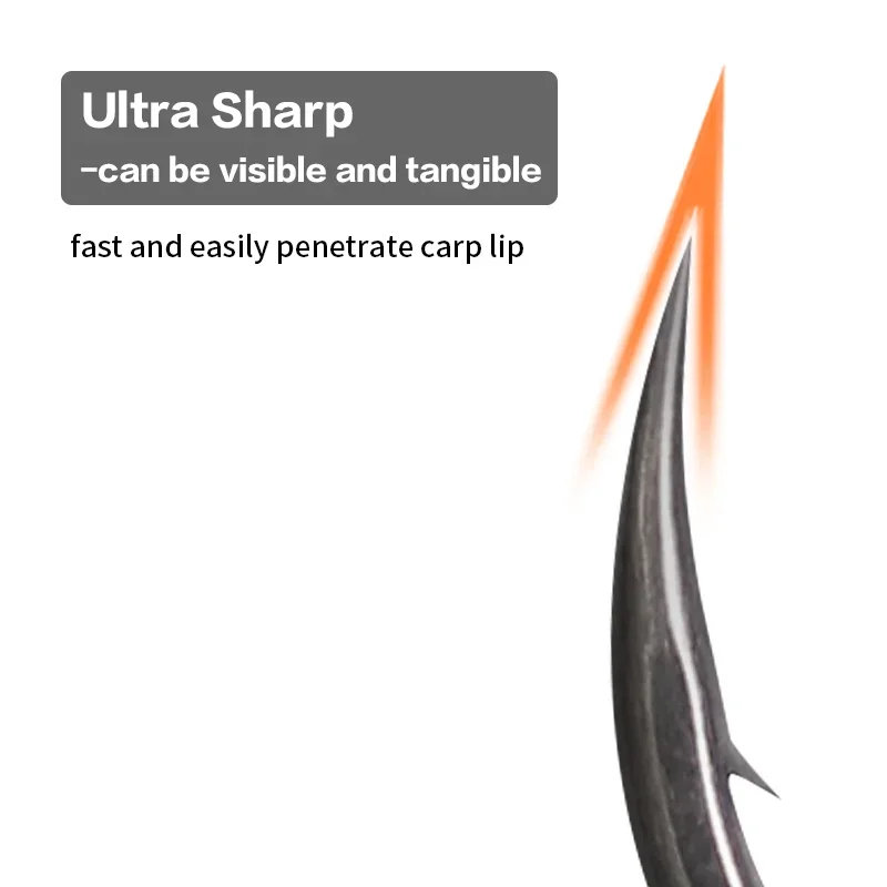 10Pieces Carp Fishing Hook Size 1 2 4 6 PTFE Coating Mirco Barded/Barbless PTFE Coating For Carp Fishing Terminal Tackle