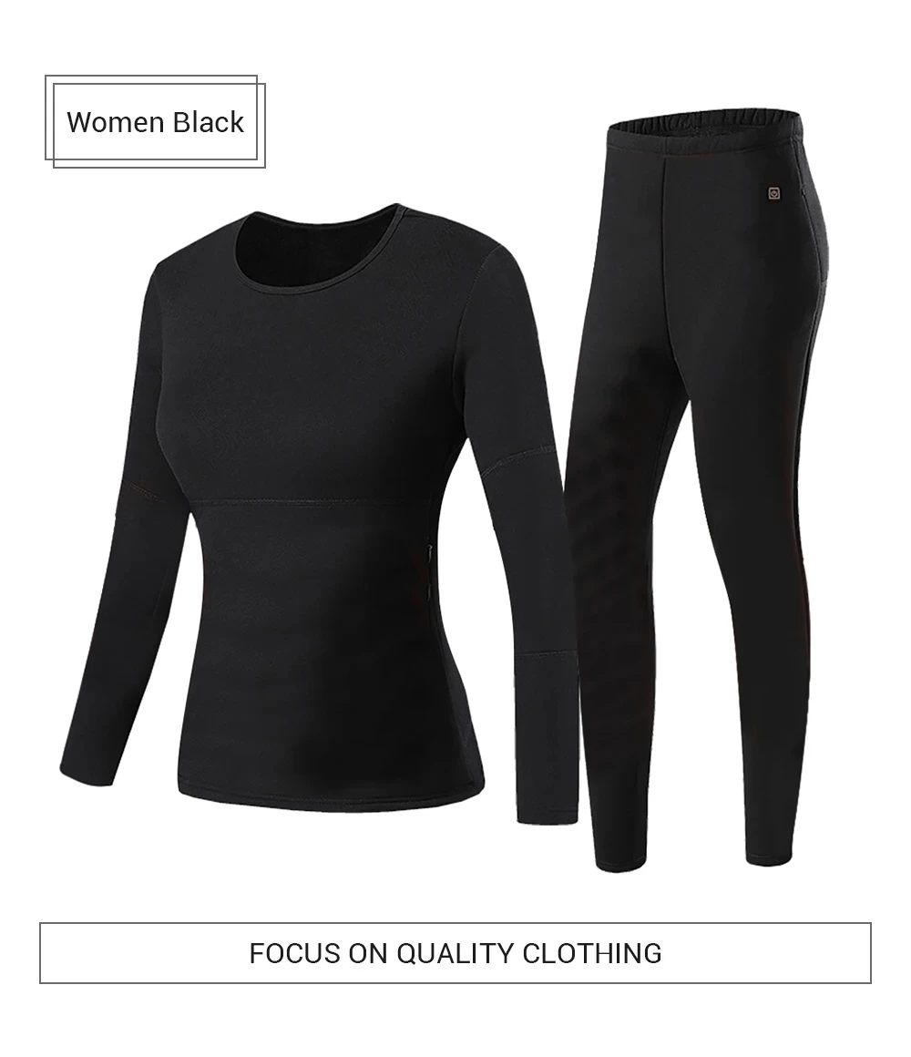 Winter Heated Underwear Set Women Men USB Electric Heating Jacket Outdoor Sports Thermal Underwear Electric Heated Equipment