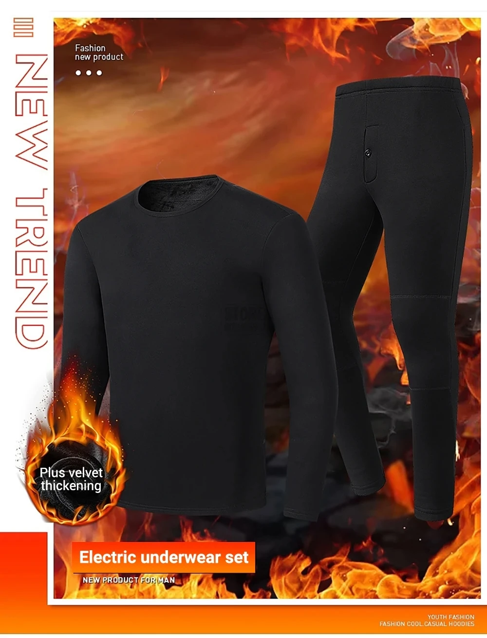 Winter Heated Underwear Set Women Men USB Electric Heating Jacket Outdoor Sports Thermal Underwear Electric Heated Equipment