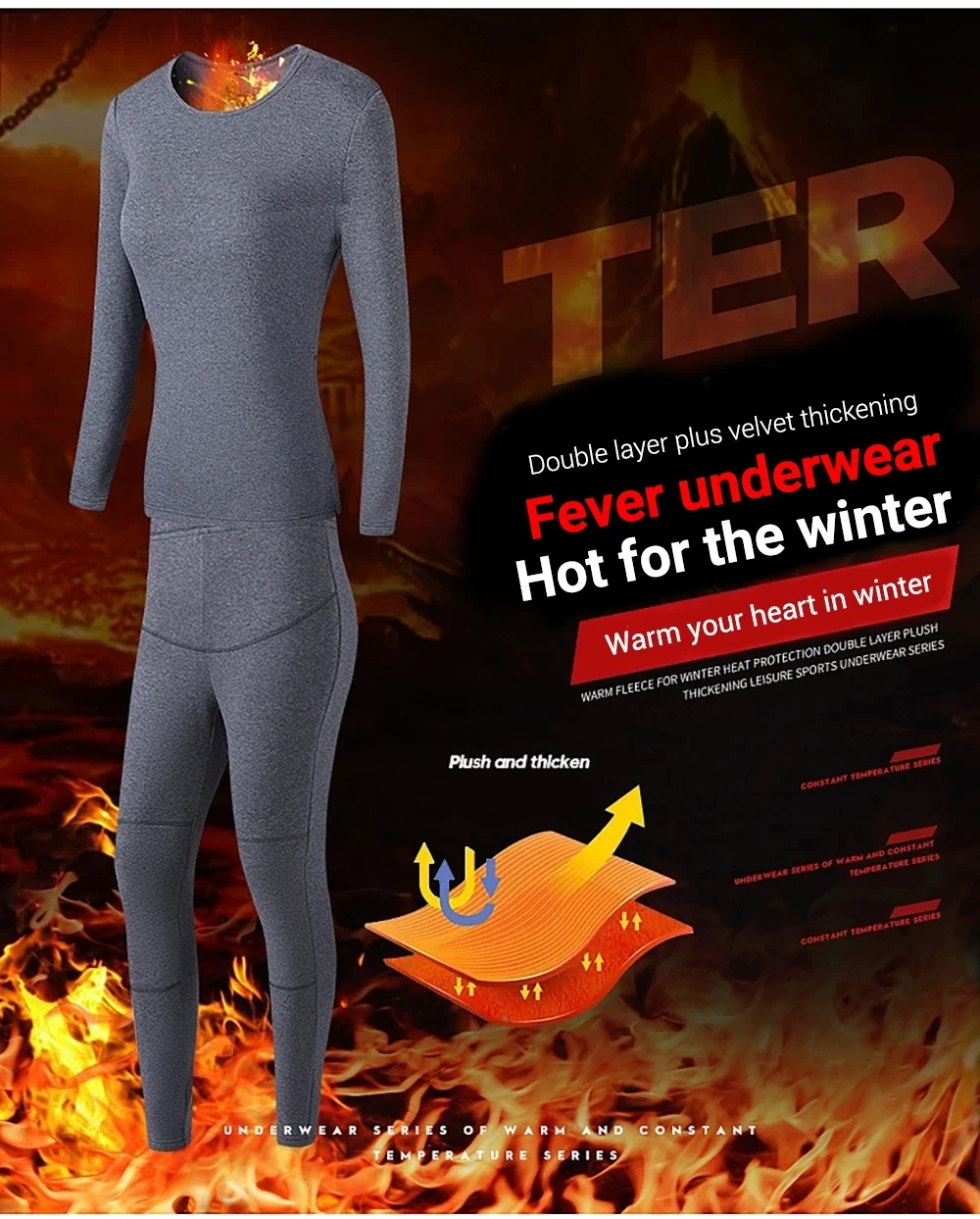 Winter Heated Underwear Set Women Men USB Electric Heating Jacket Outdoor Sports Thermal Underwear Electric Heated Equipment