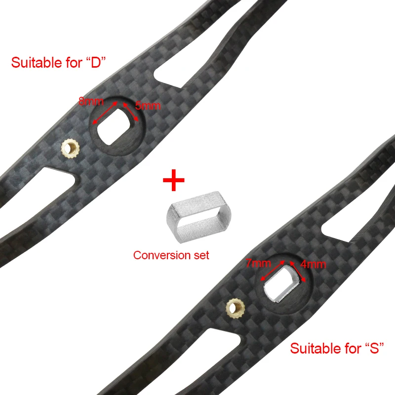 EKfan 130MM Carbon Fiber Fishing Handle Alloy Knobs 7X4MM/8X5MM Holes For Dawa/Shmano Baitccast Water-drop Reel DIY