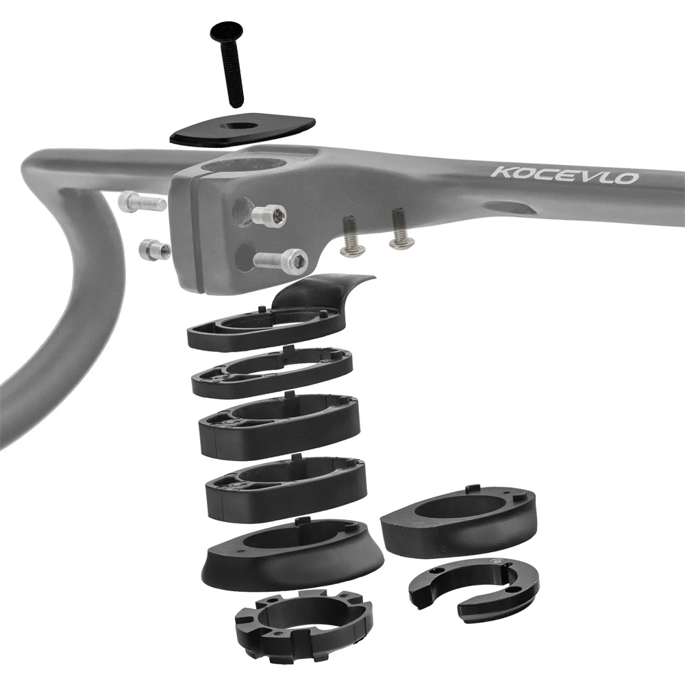KOCEVLO X01 Road Bike Full Carbon Fiber Stem Integrated Bicycle Handlebar For 28.6mm With Spacers Cycling Parts Accessories
