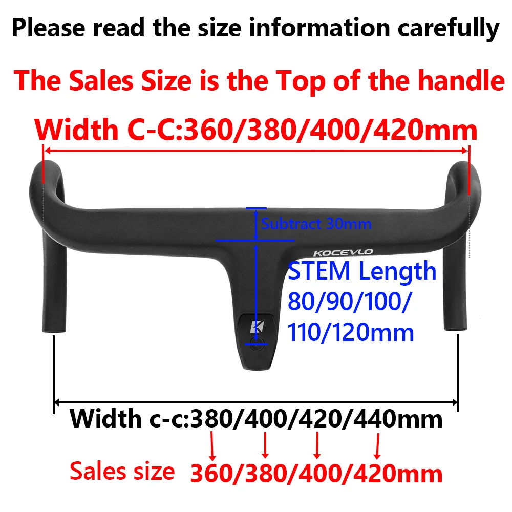 KOCEVLO X01 Road Bike Full Carbon Fiber Stem Integrated Bicycle Handlebar For 28.6mm With Spacers Cycling Parts Accessories