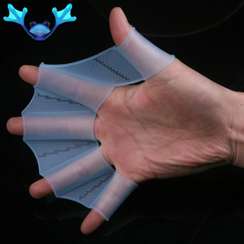 Silicone Swimming Fins Flipper Men Women Child Swim Pool Sport Professional Training Finger Hand Webbed Gloves Paddles Equipment