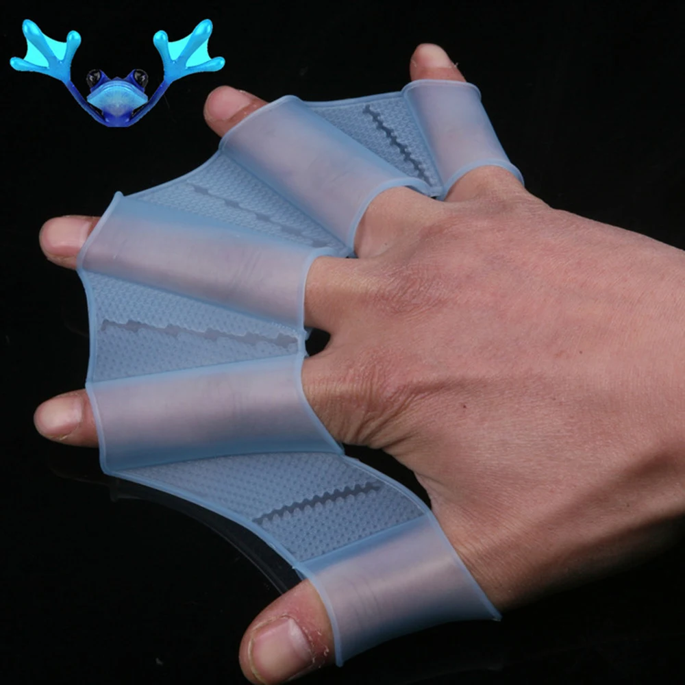 Silicone Swimming Fins Flipper Men Women Child Swim Pool Sport Professional Training Finger Hand Webbed Gloves Paddles Equipment